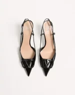 Valentino VLogo Signature Patent Leather Slingback Pump 80Mm - Image 5